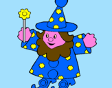 Coloring page Little witch painted byAna