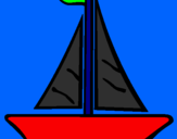 Coloring page Sailing boat painted byAhmad Wazzy