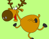 Coloring page funny reindeer painted byJUAN DAVID