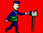 Coloring page Postman painted byJessica