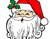 Coloring page Santa Claus face painted bygeo