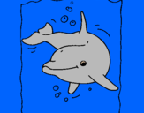 Coloring page Dolphin painted byAna