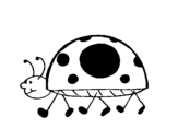 Coloring page Ladybird walking painted bytig