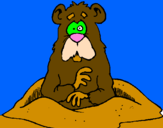 Coloring page Mole painted byJESSICA