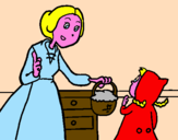 Coloring page Little red riding hood 2 painted byAna