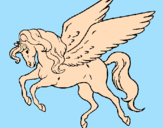 Coloring page Pegasus flying painted byAna