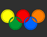 Coloring page Olympic rings painted byjordy