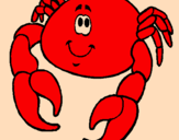 Coloring page Happy crab painted byAna
