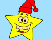Coloring page christmas star painted byAna