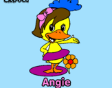 Coloring page Angie painted byJUAN DAVID