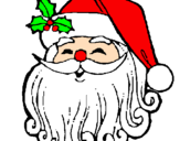 Coloring page Santa Claus face painted byBoB
