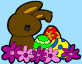 Coloring page Easter Bunny painted byJUAN DAVID