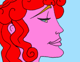Coloring page Woman's head painted byAna