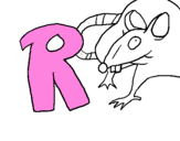 Coloring page Rat painted byc