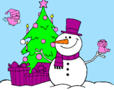 Coloring page Christmas II painted bybeth
