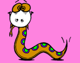 Coloring page Snake 3 painted bydaniela