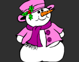Coloring page Snowman II painted bybeth