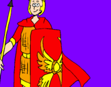 Coloring page Roman soldier II painted byhenry