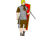 Coloring page Roman soldier painted byAustin