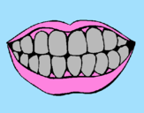 Coloring page Mouth and teeth painted byAna
