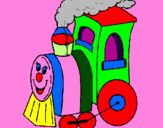 Coloring page Train painted byana mario