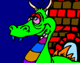 Coloring page Dizzy dragon painted byana mario