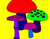 Coloring page Mushrooms painted bylela