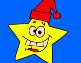 Coloring page christmas star painted byAna