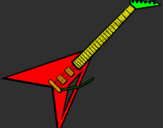 Coloring page Electric guitar II painted byeva