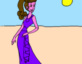 Coloring page Roman woman II painted byAna