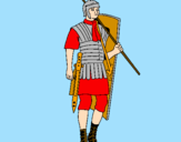 Coloring page Roman soldier painted byjoseph.M