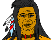 Coloring page Indian painted byf2