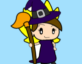 Coloring page Witch Turpentine painted byMeera