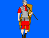 Coloring page Roman soldier painted byEudon Lee