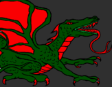 Coloring page Reptile dragon painted byvale