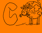 Coloring page Cow painted bydorCOW