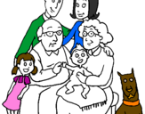 Coloring page Family  painted bypamela