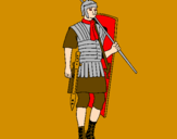 Coloring page Roman soldier painted byAshton
