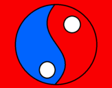 Coloring page Yin and yang painted bypepsi can
