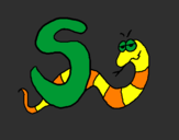 Coloring page Snake painted byJonah