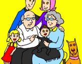 Coloring page Family  painted byLeah