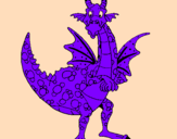 Coloring page Happy dragon painted byAna