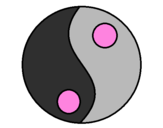 Coloring page Yin and yang painted byeva