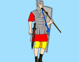 Coloring page Roman soldier painted byf2