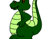 Coloring page Alligator painted byxx
