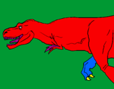 Coloring page Tyrannosaurus Rex painted byJonah