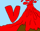 Coloring page Volcano  painted byAna
