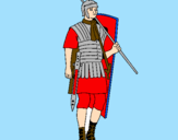 Coloring page Roman soldier painted byBETHANY