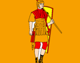 Coloring page Roman soldier painted byjames