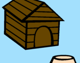 Coloring page Dog house painted byAna